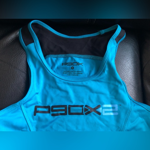 P90x 2 Small Women’s Blue Black Tank top NWOT! - Picture 2 of 5
